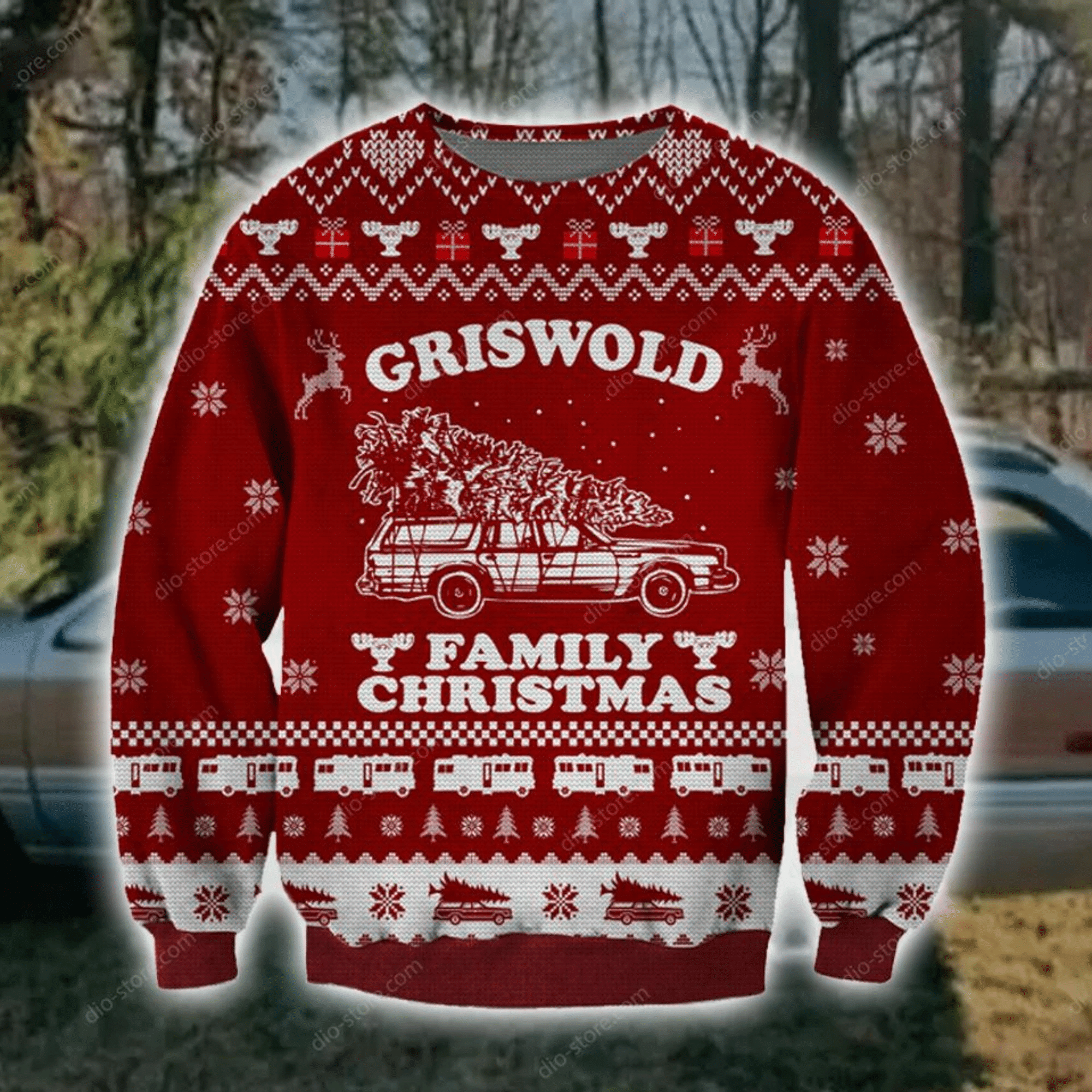 Griswold Family Christmas Knitting Pattern 3D Print Ugly Christmas Sweater Adult 3D Funny Matching for family