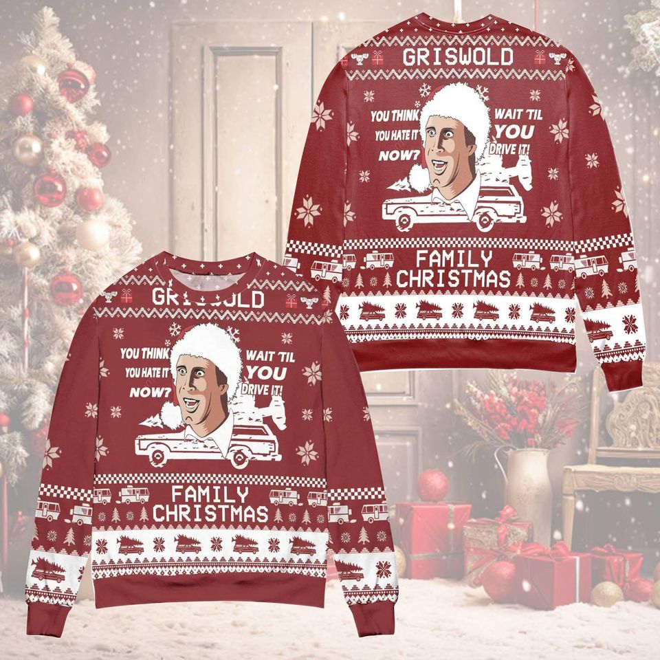 Griswold Family National Lampoons Christmas Vacation Ugly Sweatshirt, Clark Griswold