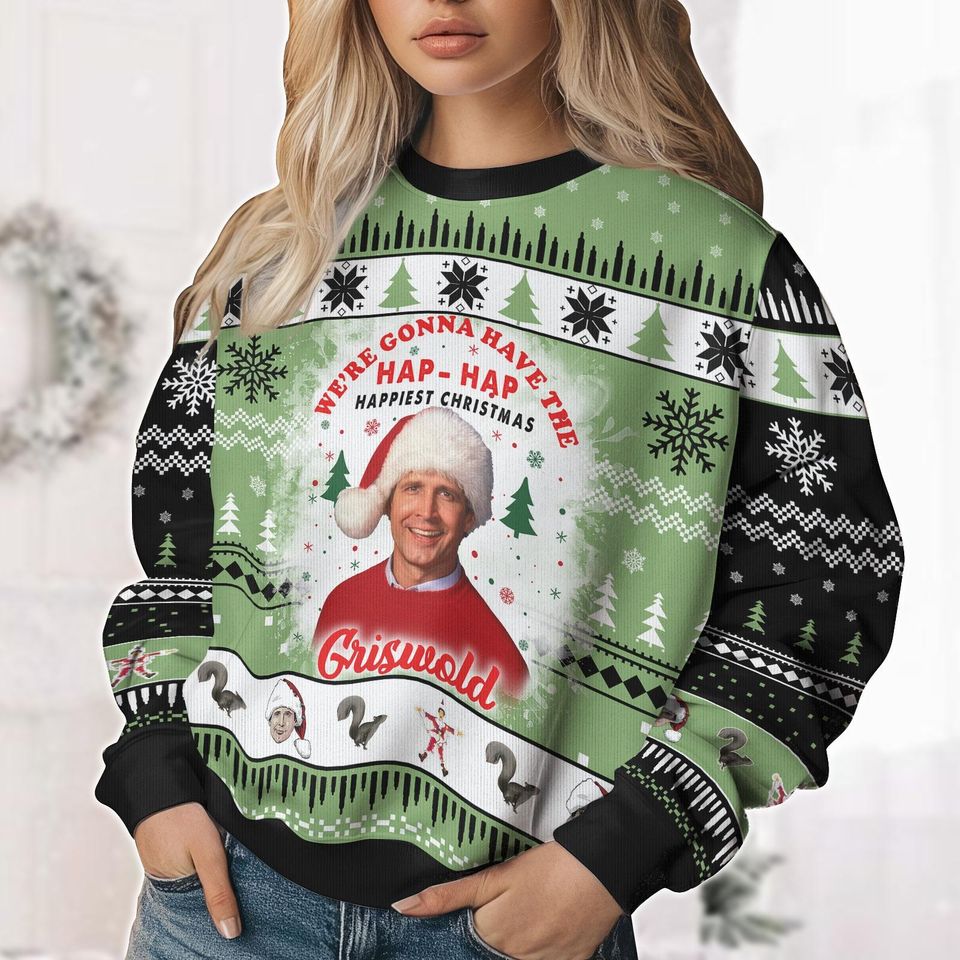 Griswold Ugly Christmas Sweater, Hap Hap Happiest Christmas Sweater