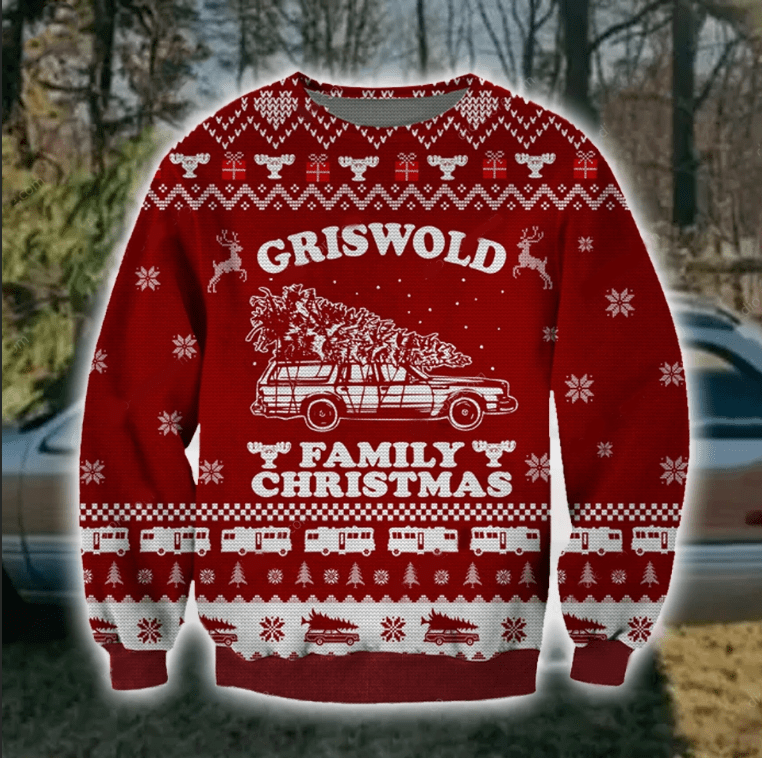 Grisworld Family Ugly Christmas Sweater Adult 3D Funny Matching for family