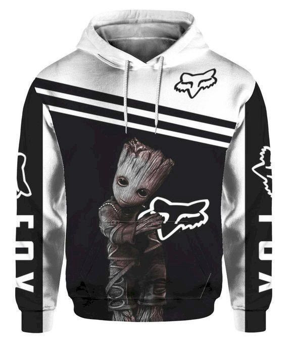 Groot Fox Racing 3D All Over Print Hoodie, Zip Hoodie