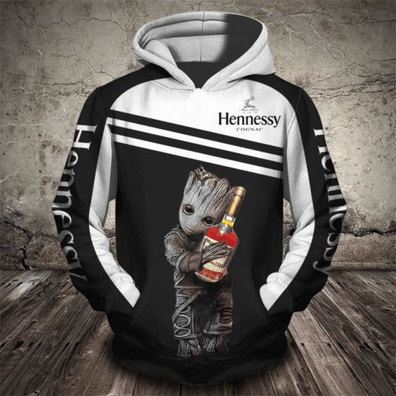 Groot Hennessy Cognacs 3D All Over Print Hoodie, Zip Hoodie