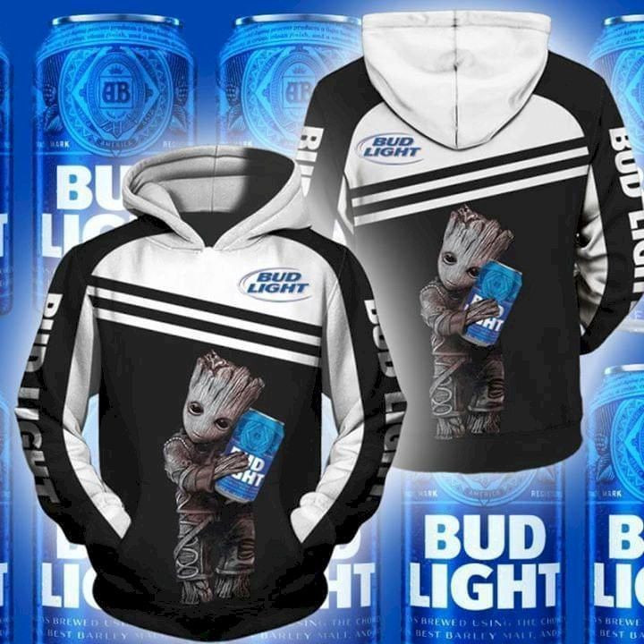 Groot Hug Bud Light 3D All Over Print Hoodie, Zip Hoodie