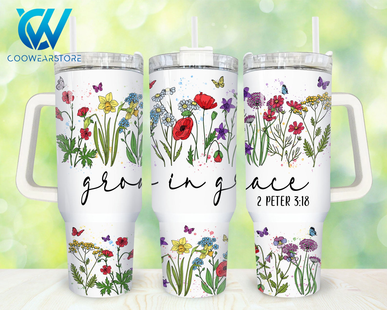 Grow in Grace Faith Custom Stanley Cup 40 oz 30 oz Tumbler With HandleTVC2301857