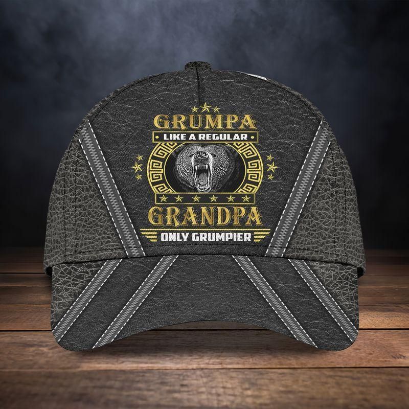 Grumpa Grumpier Dad Hat Funny Print Classic Cap Baseball Cap Trucker Hats Custom Hats Gifts For Men & Women