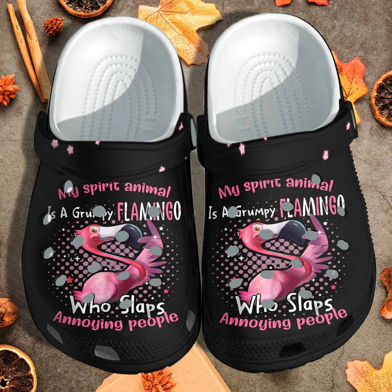 Grumpy Flamingo My Spirit Animal Shoes Clogs Gift For Girl