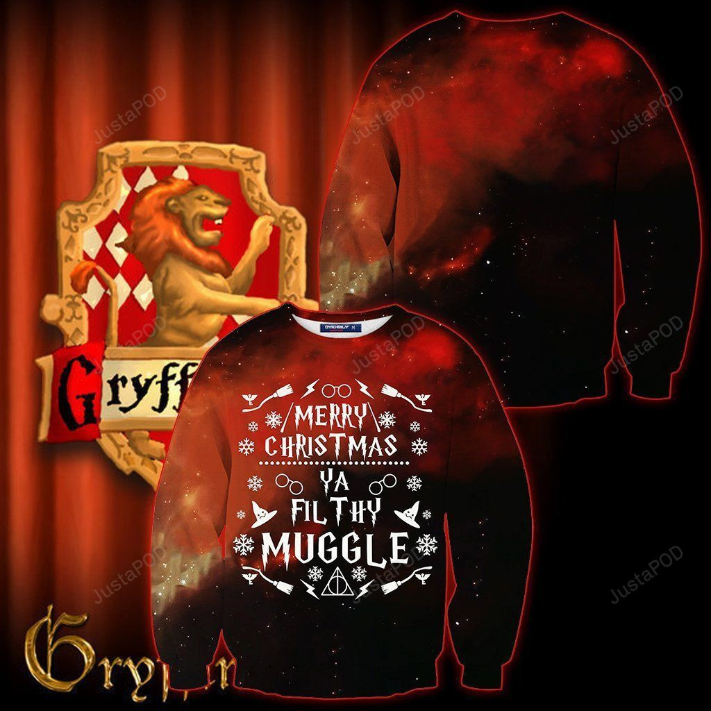 Gryffindor Ugly Christmas Sweater Adult 3D Funny Matching for family