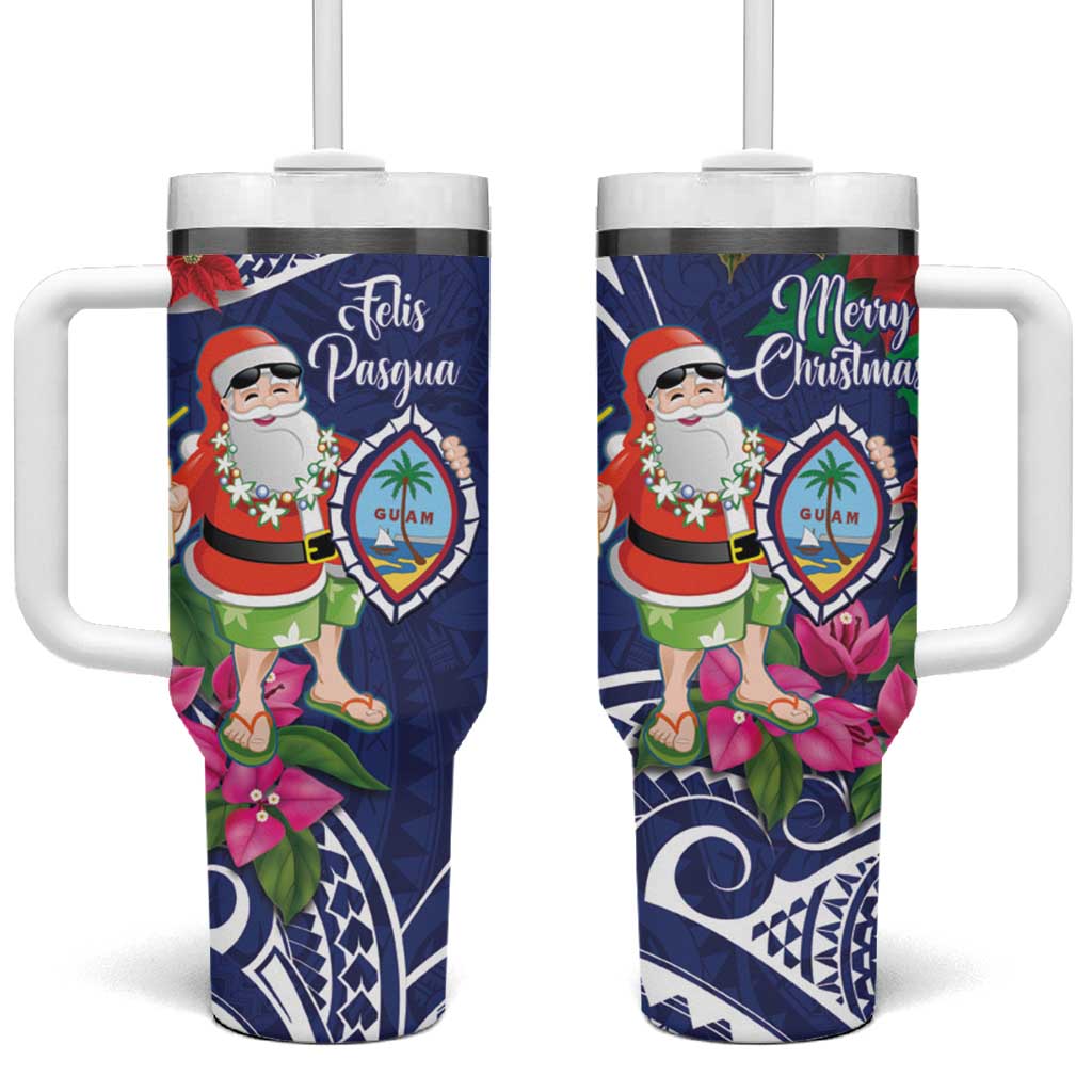 Guam Christmas Poinsettia With Bougainvillea Felis Pasgua! Custom Stanley Cup 40 oz 30 oz Tumbler With HandleTVC2301390