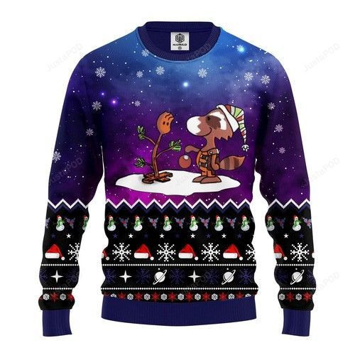 Guardian Of Galaxy Snoopy Christmas For Unisex Ugly Christmas Sweater Adult 3D Funny Matching for family