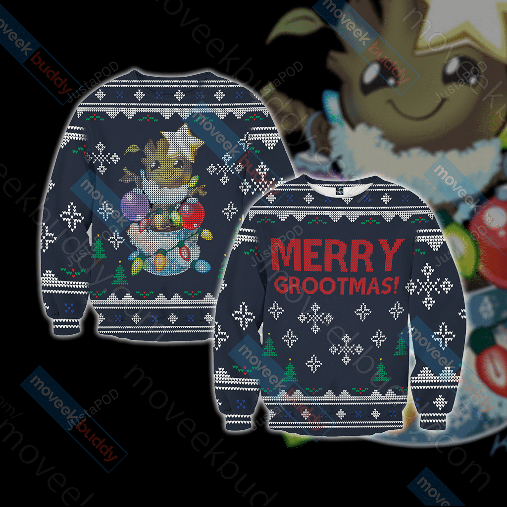 Guardian Of The Galaxy - Groot Merry Grootmas Christmas Ugly Christmas Sweater Adult 3D Funny Matching for family