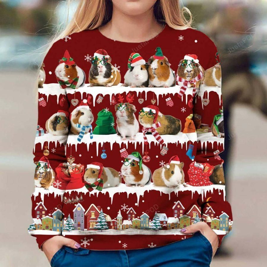 Guinea Pig Ugly Christmas Sweater Adult 3D Funny Matching for family