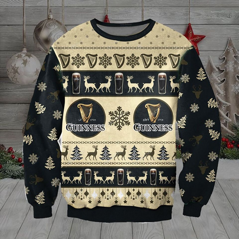 Guinness 1759 Ugly Christmas Sweater All Over Print,Xmas Sweater, Xmas 2022 Gift,Christmas Gift,Christmas Gift Sweater