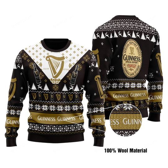 Guinness Beer Merry Christmas Sweater - Image 3