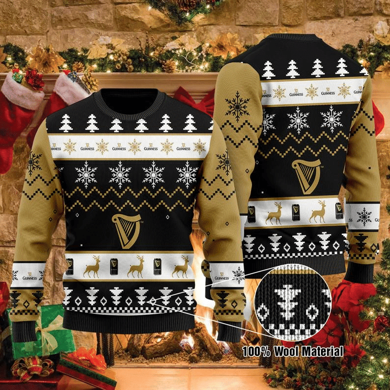 Guinness Beers Ugly Christmas Sweater Adult 3D Funny Matching for family