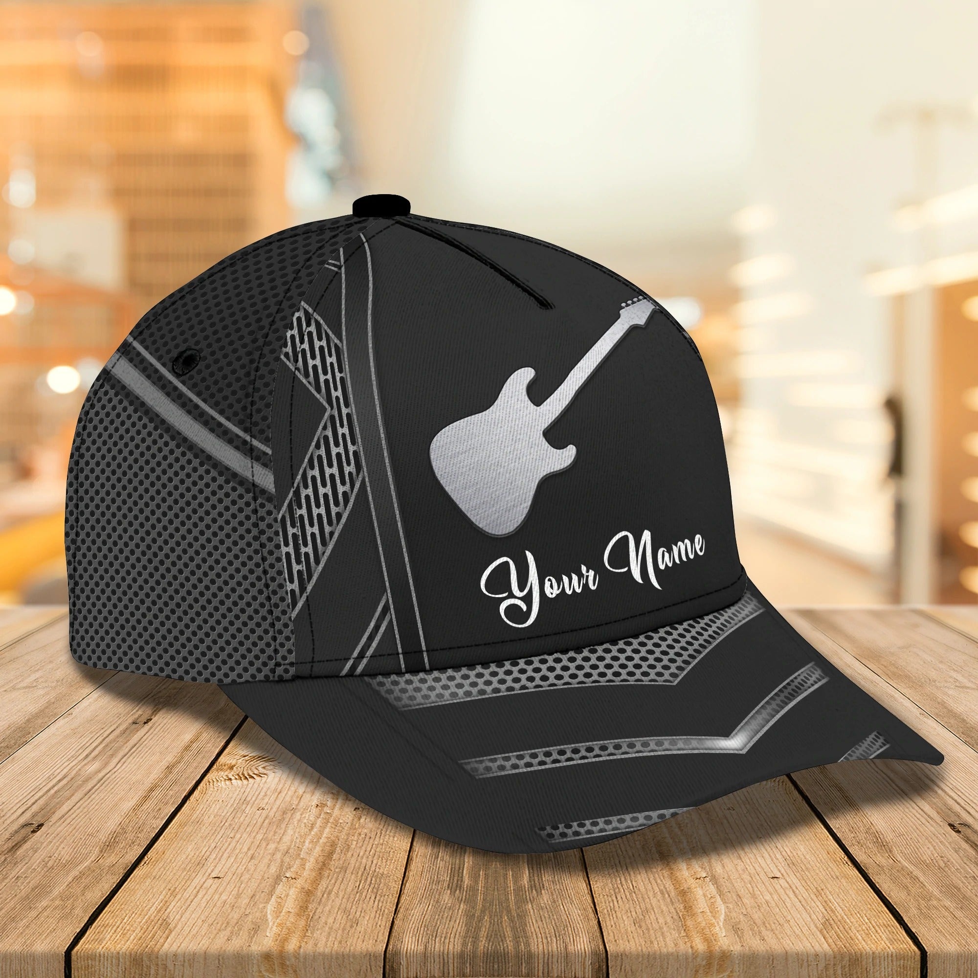 Guitar Classic Cap For Men And Women, Beautiful 3D All Over Print Cap Hat For Guitar Lovers Trucker Hats Custom Hats Gifts For Men & Women