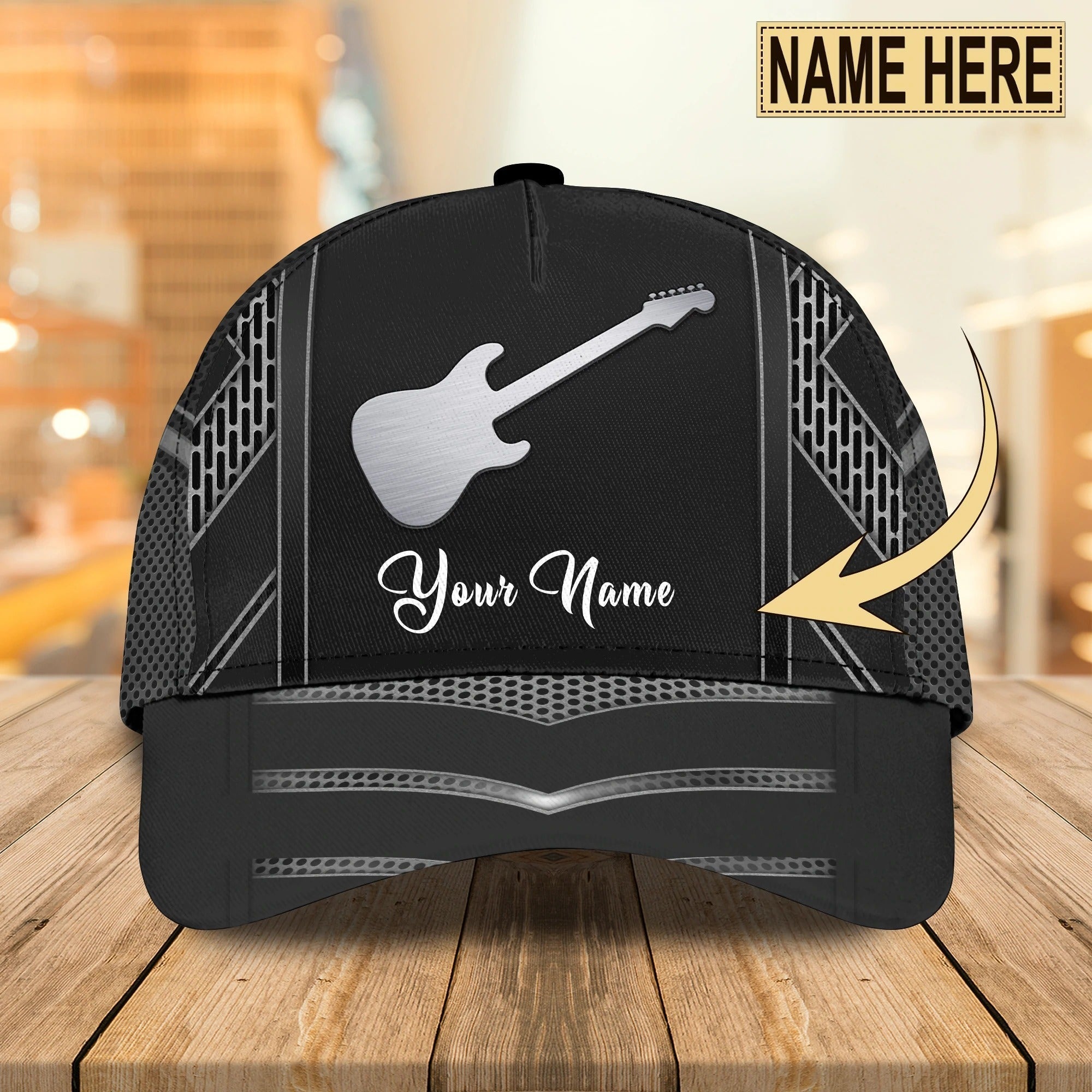 Guitar Classic Cap For Men And Women, Beautiful 3D All Over Print Cap Hat For Guitar Lovers Trucker Hats Custom Hats Gifts For Men & Women