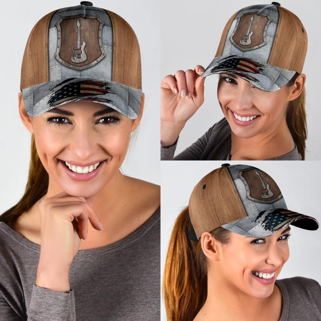 Guitar Classic Cap, Gift for Music Lovers, Guitar Lovers Trucker Hats Custom Hats Gifts For Men & Women