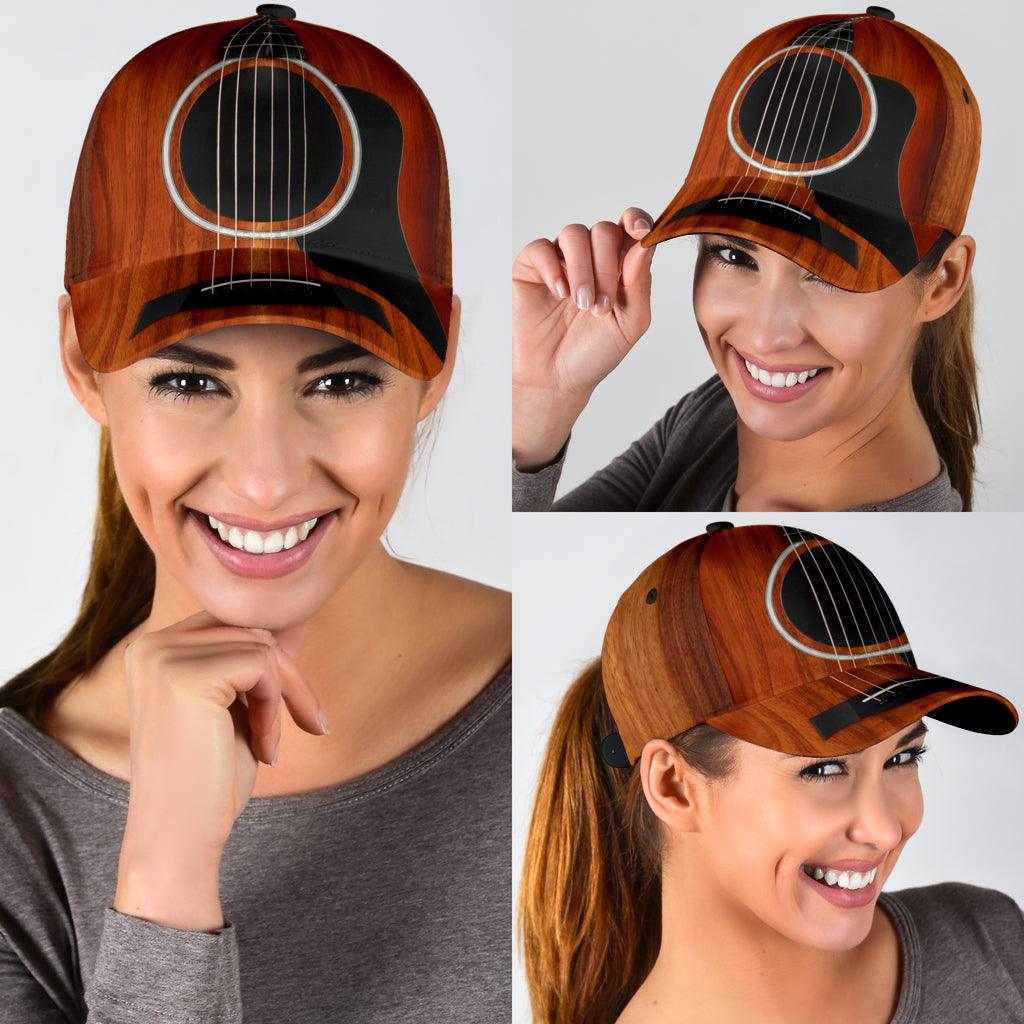 Guitar Classic Cap, Gift for Music Lovers, Guitar Lovers Trucker Hats Custom Hats Gifts For Men & Women