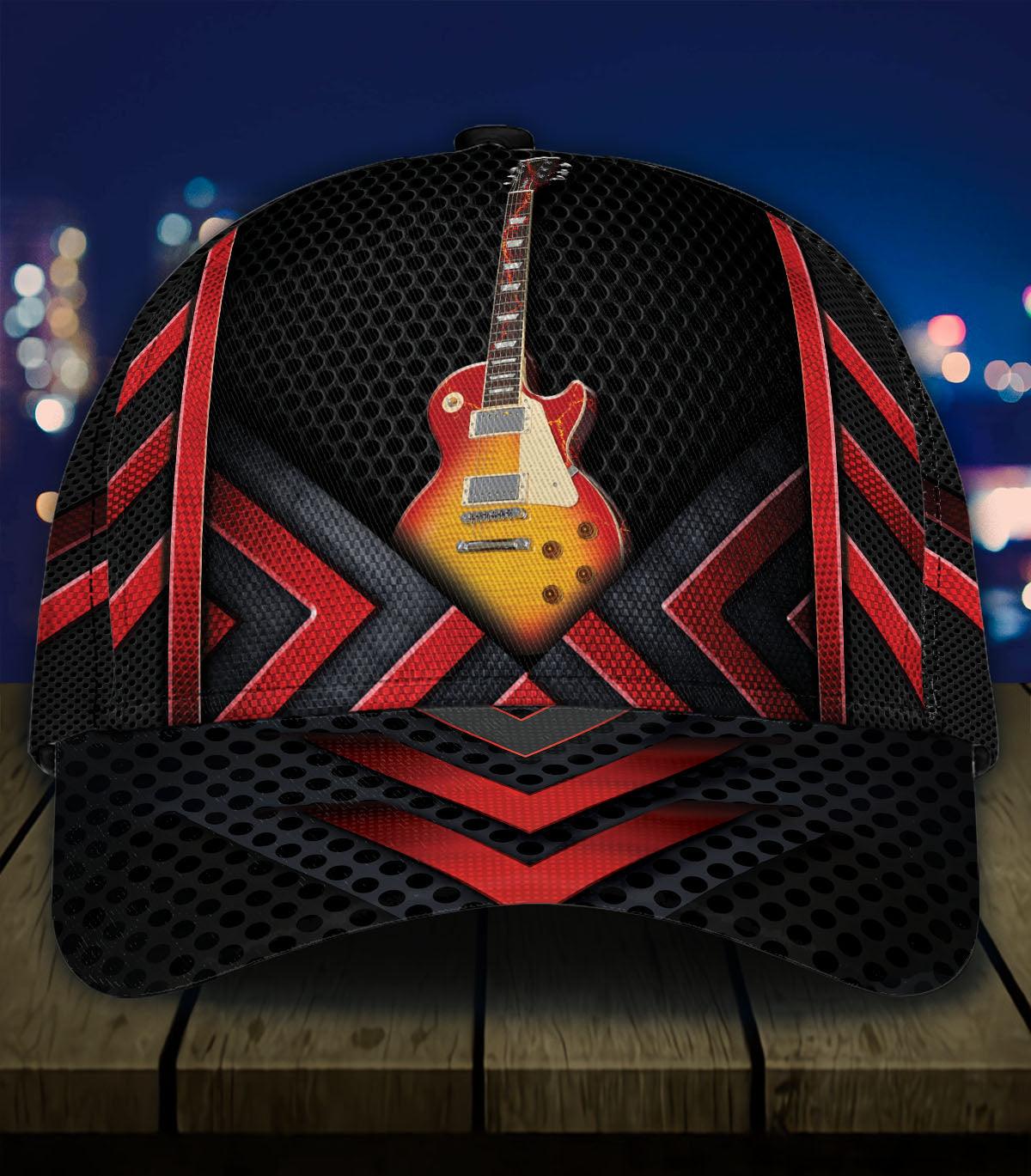 Guitar Classic Cap, Gift for Music Lovers, Guitar Lovers Trucker Hats Custom Hats Gifts For Men & Women