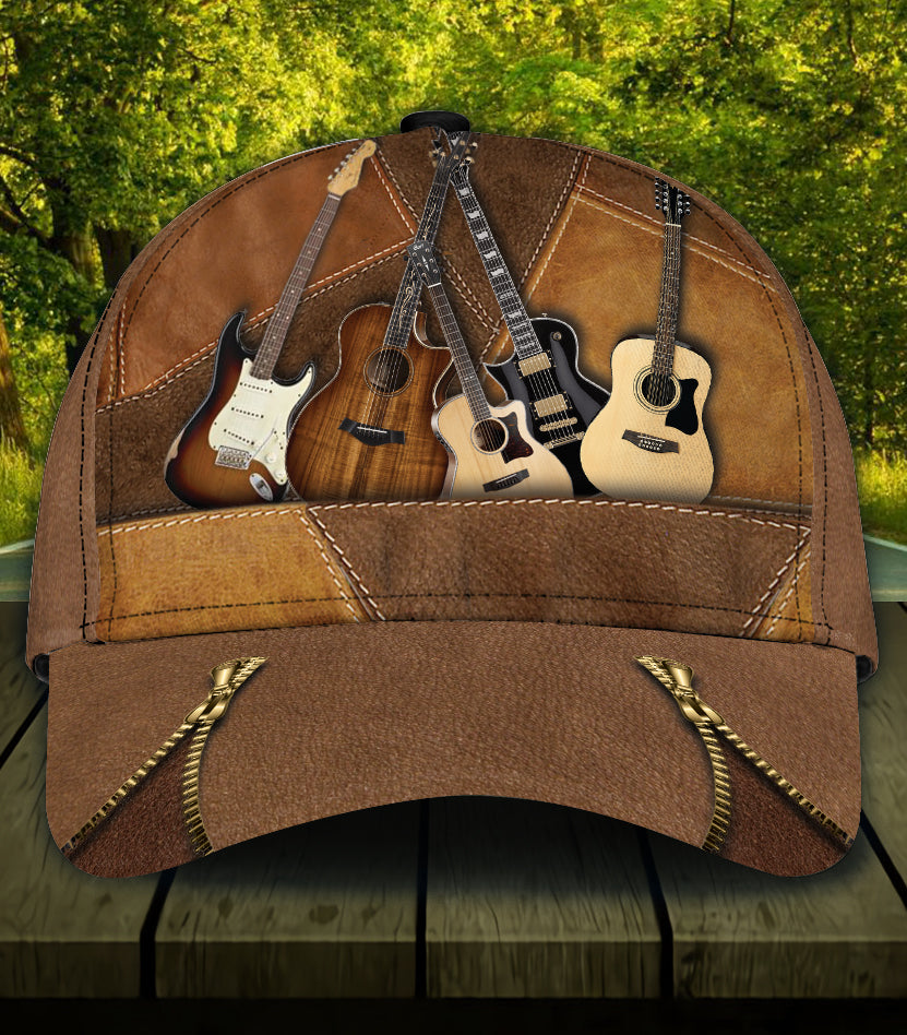 Guitar Classic Cap, Gift for Music Lovers, Guitar Lovers Trucker Hats Custom Hats Gifts For Men & Women