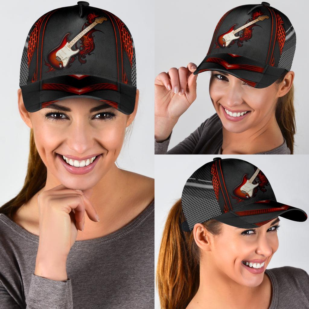 Guitar Classic Cap, Gift for Music Lovers, Guitar Lovers Trucker Hats Custom Hats Gifts For Men & Women