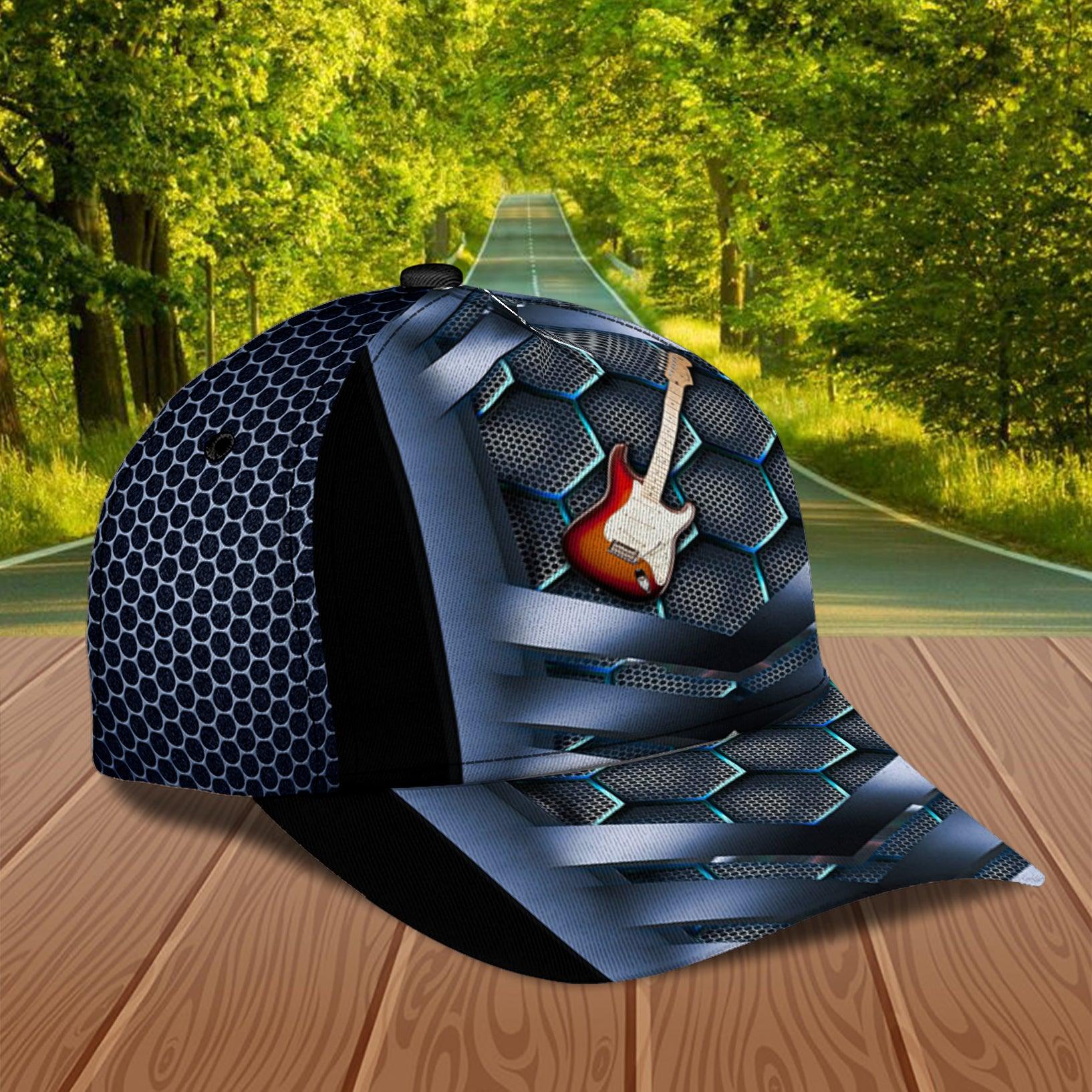Guitar Classic Cap, Gift for Music Lovers, Guitar Lovers Trucker Hats Custom Hats Gifts For Men & Women