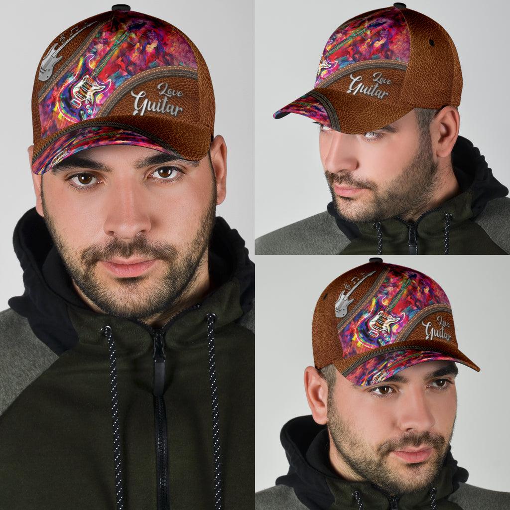 Guitar Classic Cap, Gift for Music Lovers, Guitar Lovers Trucker Hats Custom Hats Gifts For Men & Women