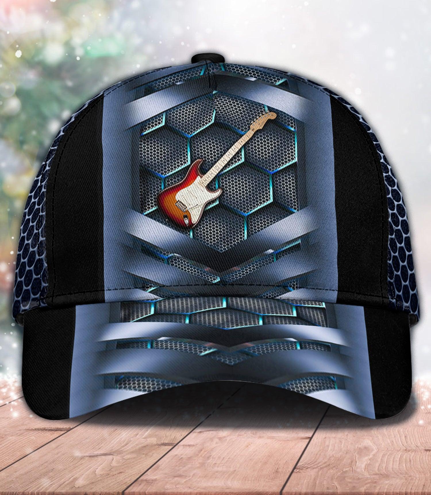 Guitar Classic Cap, Gift for Music Lovers, Guitar Lovers Trucker Hats Custom Hats Gifts For Men & Women