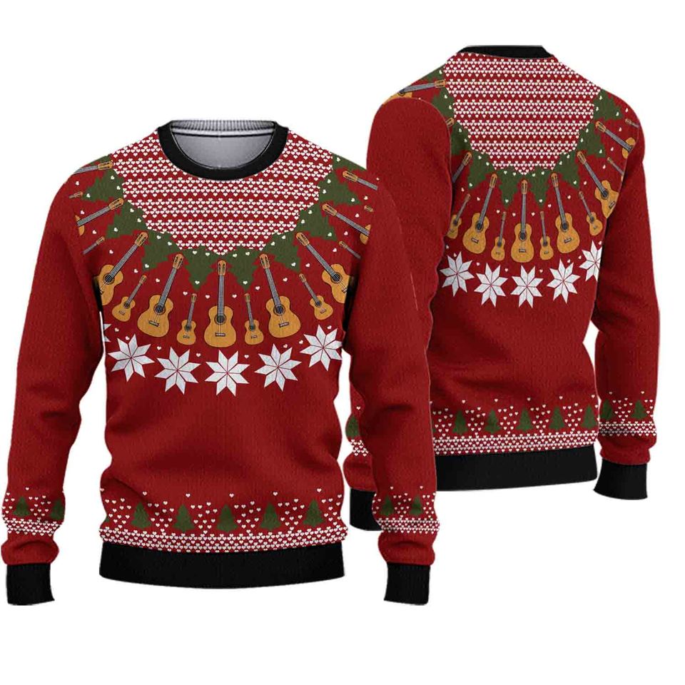 Guitar Classic Ugly Knitted Christmas Sweater