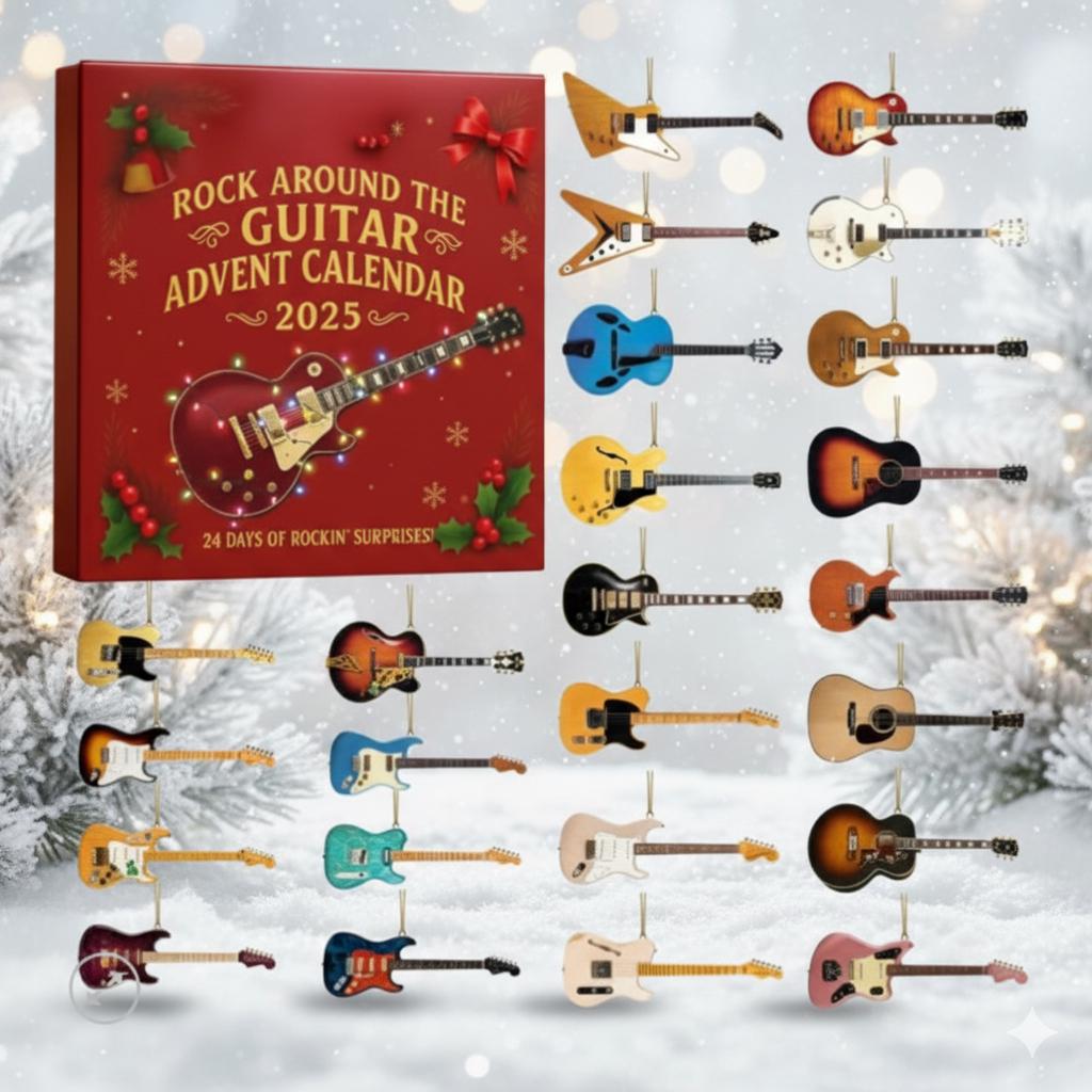Guitar Collection 24 Acrylic Ornaments Set, Rock Music Christmas Tree Hanging Decor, Musician Gift for Guitar Lovers and Collectors 2025