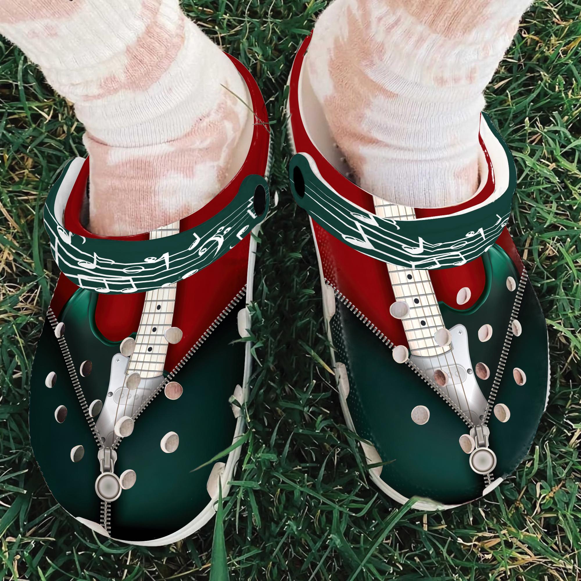 Guitar Collection Crocs Crocband Clogs Shoes Comfortable For Men Women and Kids - Image 2