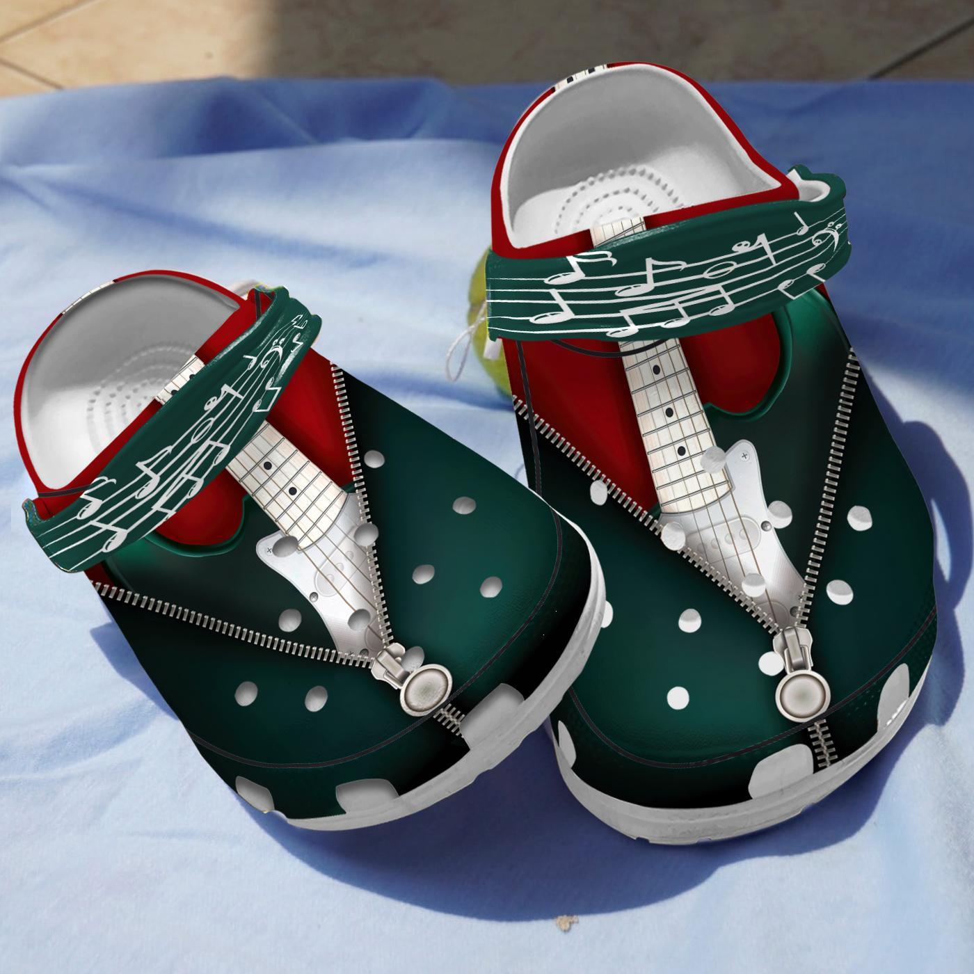 Guitar Collection Crocs Crocband Clogs Shoes Comfortable For Men Women and Kids - Image 6
