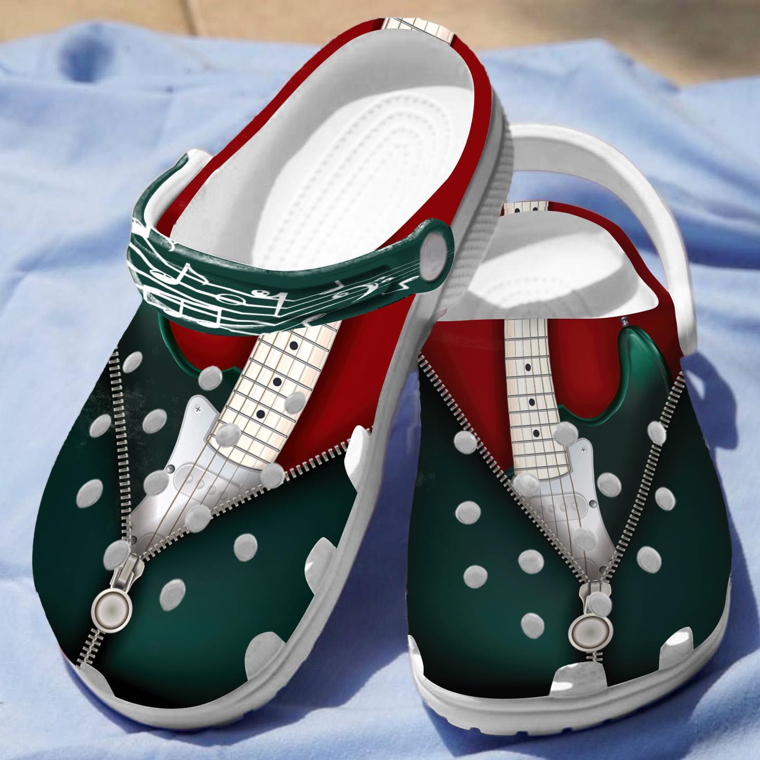 Guitar Collection Crocs Crocband Clogs Shoes Comfortable For Men Women and Kids - Image 4