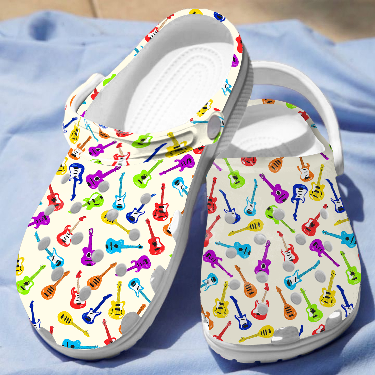 Guitar Crocs Crocband Clogs Shoes Comfortable For Men Women and Kids
