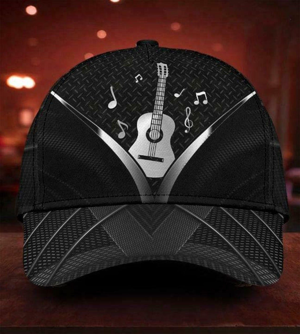 Guitar Hat Classic Cap, Music Lover Baseball Cap, Personalized Cap For Women Men Adults Trucker Hats Custom Hats Gifts For Men & Women