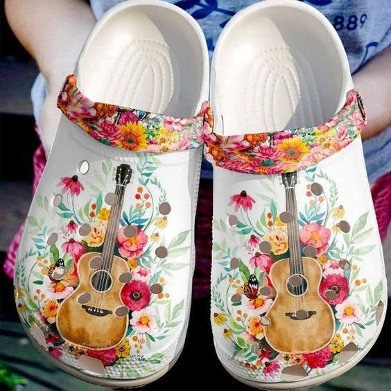 Guitar Lover Rubber clog Shoes Comfy Footwear