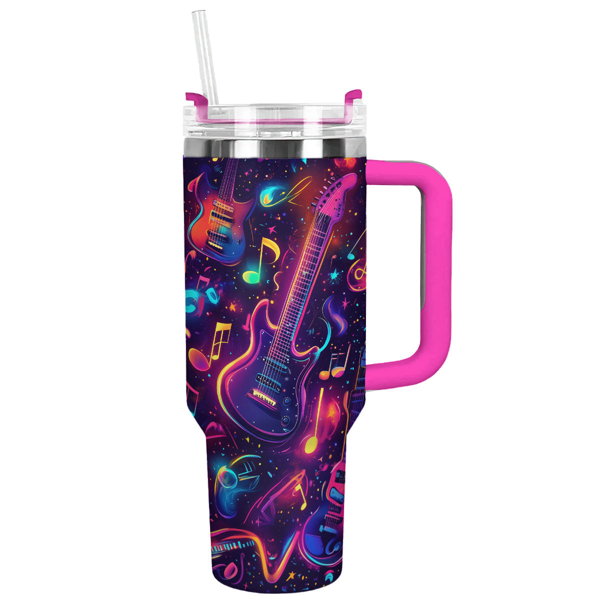 Guitar Neon Groove Custom Stanley Cup 40 oz 30 oz Tumbler With HandleTVC2301294