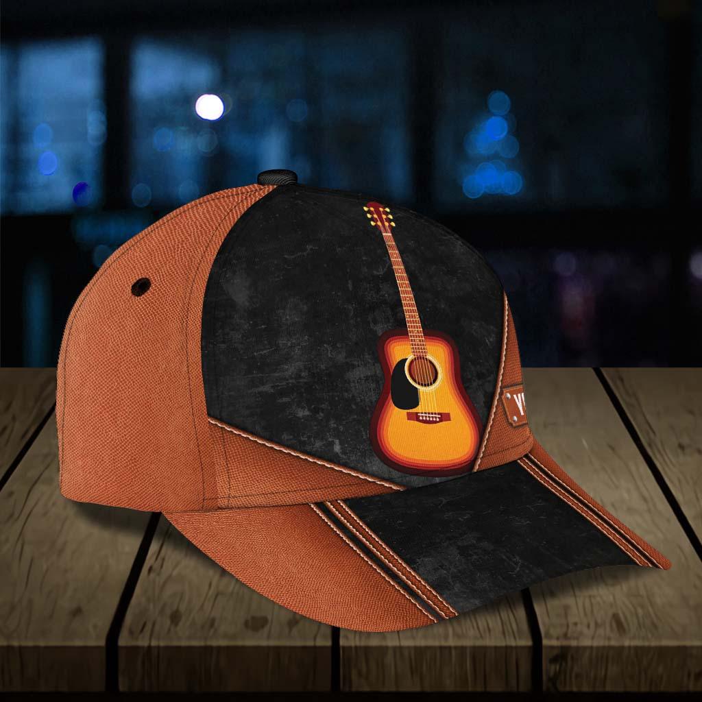 Guitar Personalized Classic Cap, Personalized Gift for Music Lovers, Guitar Lovers Trucker Hats Custom Hats Gifts For Men & Women