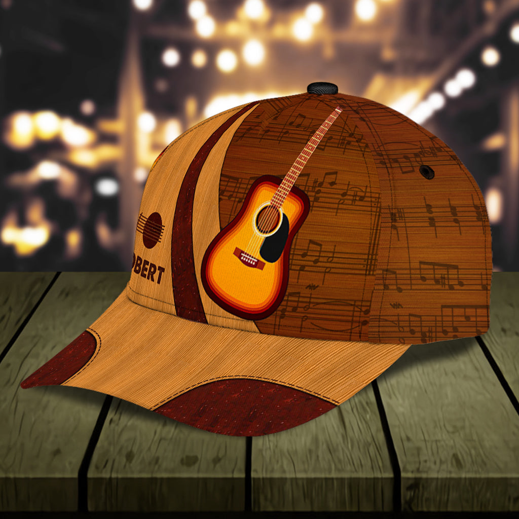Guitar Personalized Classic Cap, Personalized Gift for Music Lovers, Guitar Lovers Trucker Hats Custom Hats Gifts For Men & Women