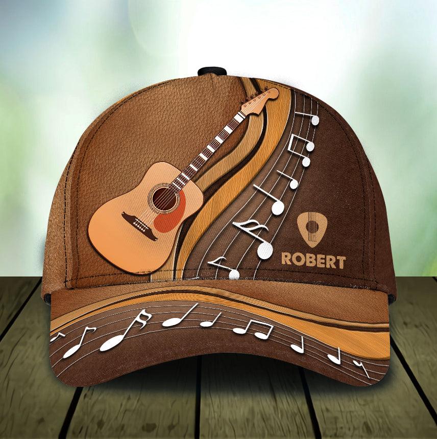 Guitar Personalized Classic Cap, Personalized Gift for Music Lovers, Guitar Lovers Trucker Hats Custom Hats Gifts For Men & Women