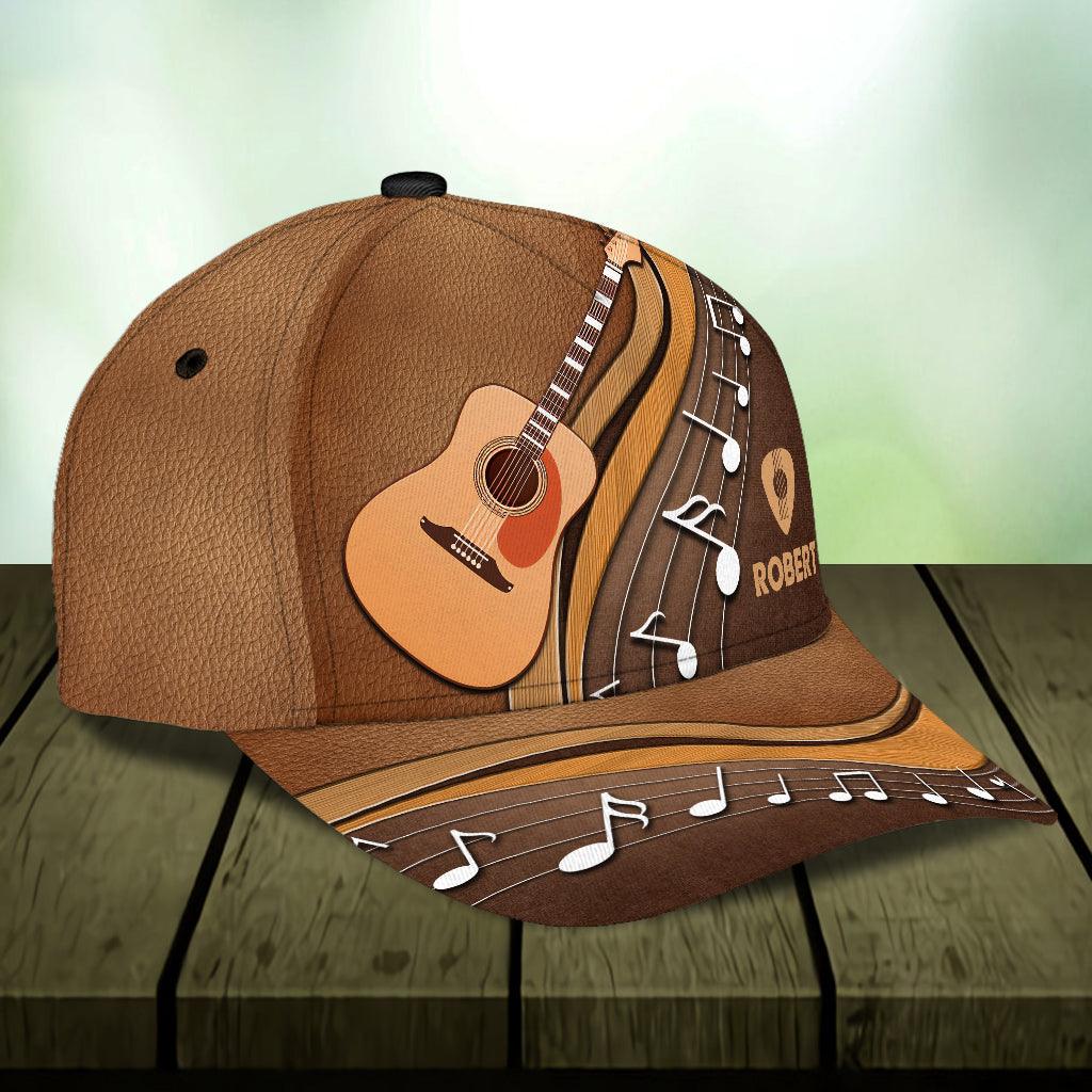 Guitar Personalized Classic Cap, Personalized Gift for Music Lovers, Guitar Lovers Trucker Hats Custom Hats Gifts For Men & Women