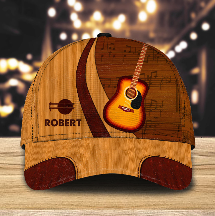 Guitar Personalized Classic Cap, Personalized Gift for Music Lovers, Guitar Lovers Trucker Hats Custom Hats Gifts For Men & Women