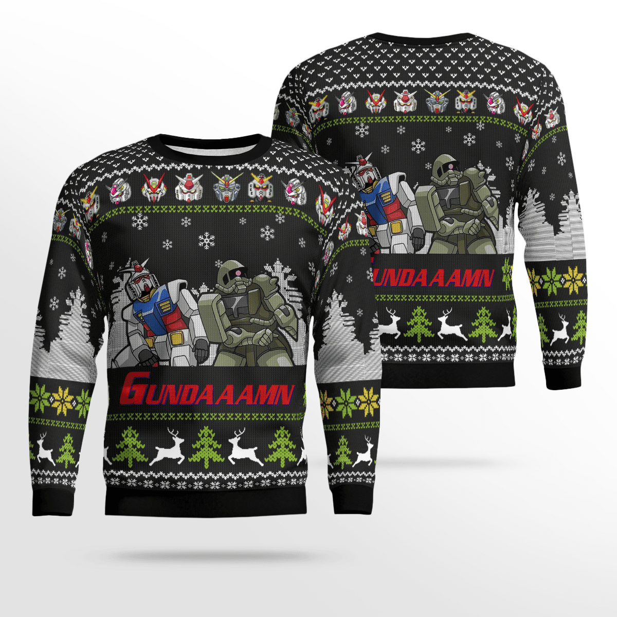 Gun Dam For Unisex Ugly Christmas Sweater Adult 3D Funny Matching for family