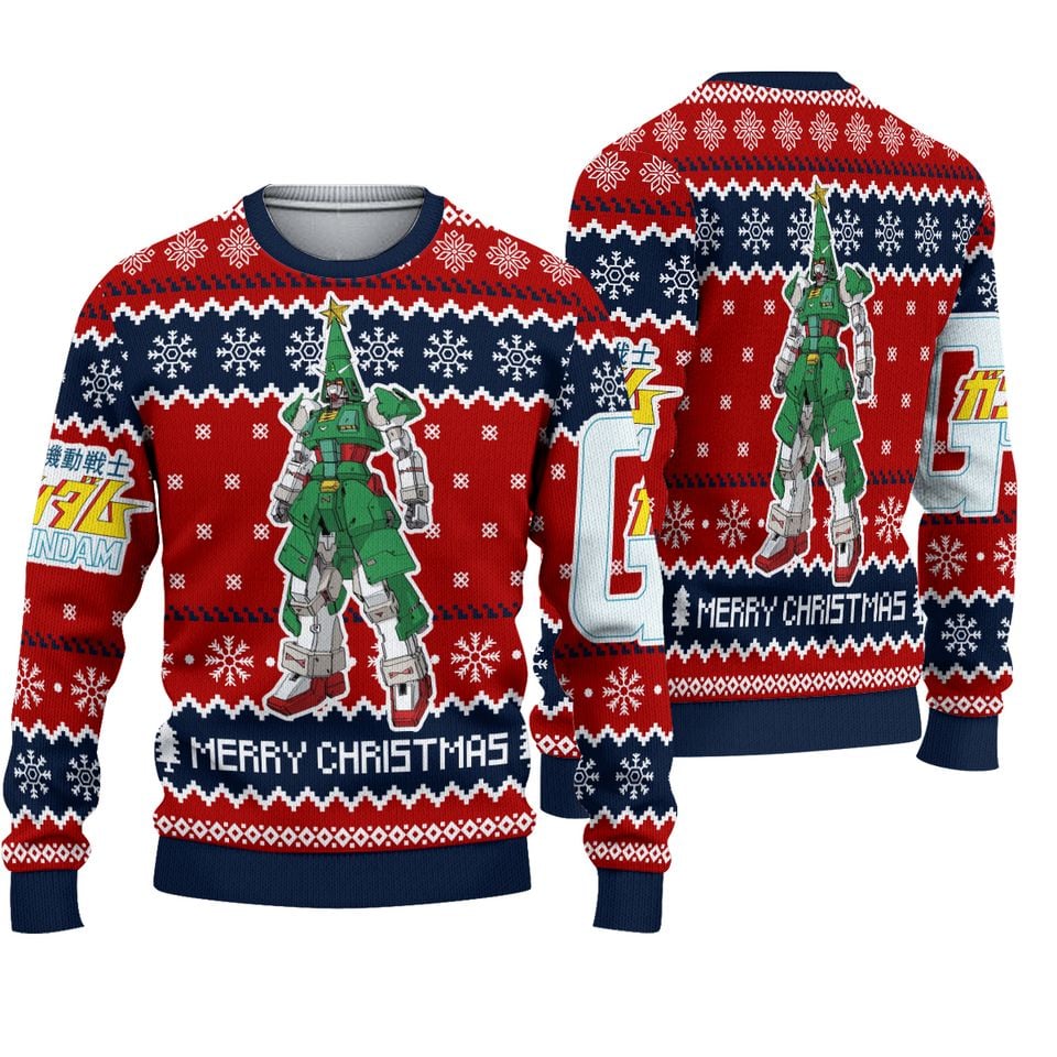 Gundam Ugly Knitted Christmas Sweater
