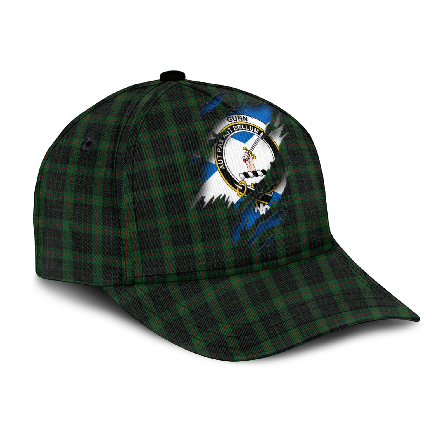 Gunn Logan Tartan Plaid Cap, Family Crest In Me Style Tartan Baseball Cap TS23 Trucker Hats Custom Hats Gifts For Men & Women
