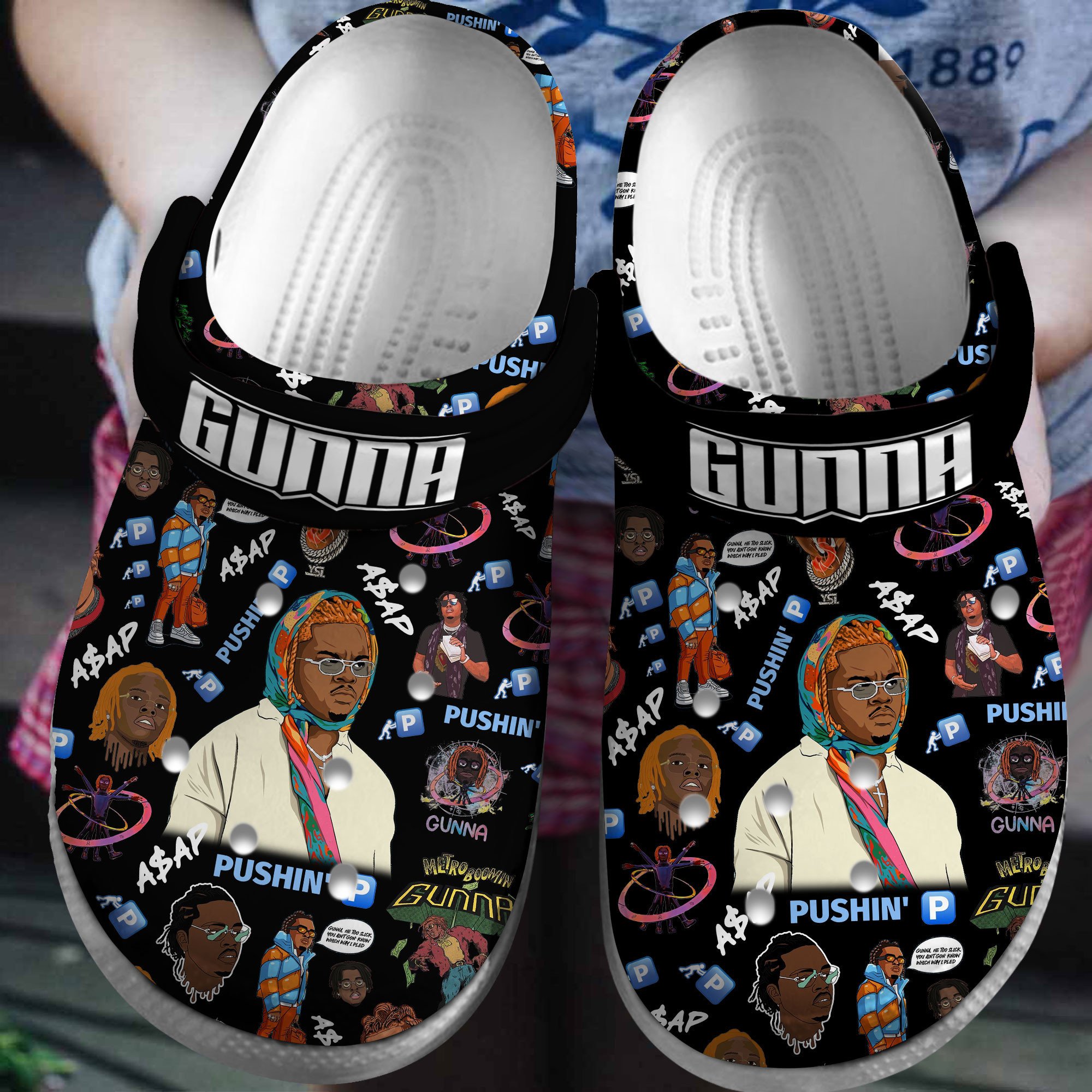 Gunna Rapper Music Crocs Crocband Clogs Shoes Comfortable For Men Women and Kids