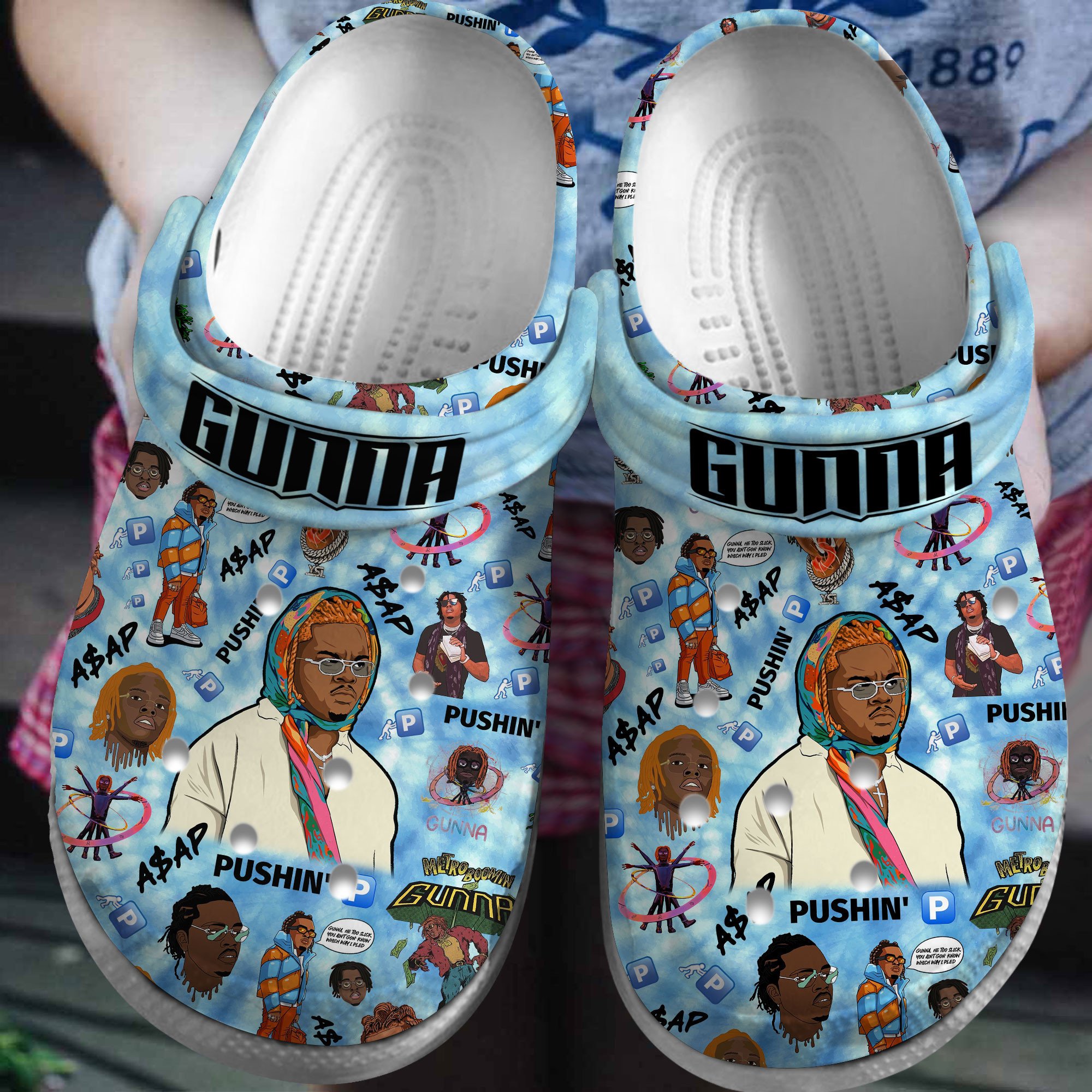 Gunna Rapper Music Crocs Crocband Clogs Shoes Comfortable For Men Women and Kids