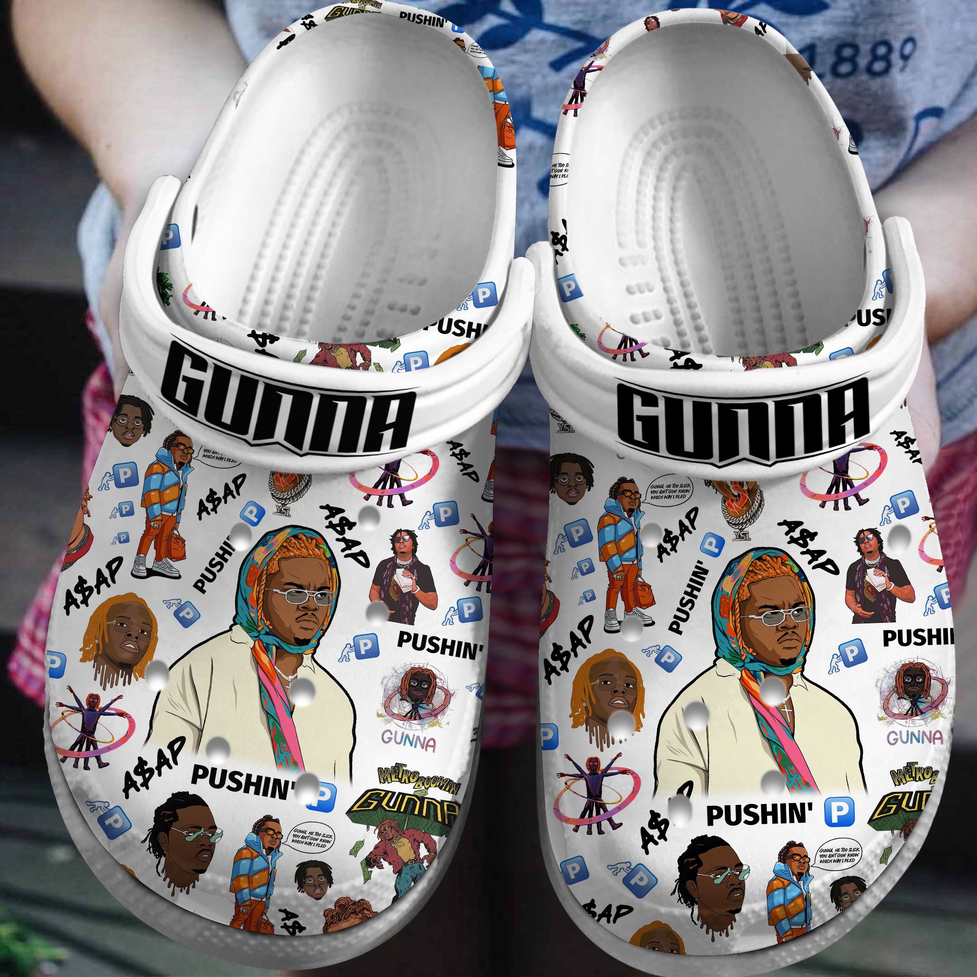 Gunna Rapper Music Crocs Crocband Clogs Shoes Comfortable For Men Women and Kids