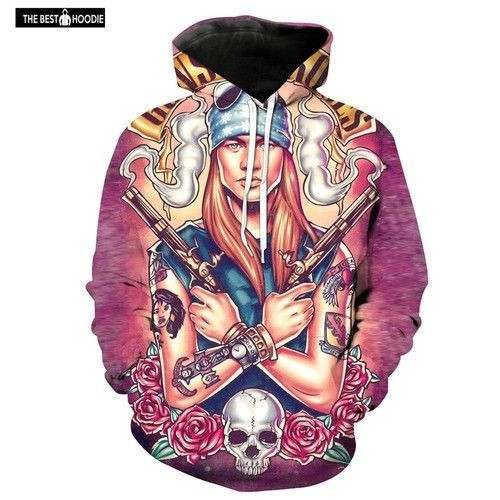 Gunnrose 3D All Over Print Hoodie, Zip Hoodie