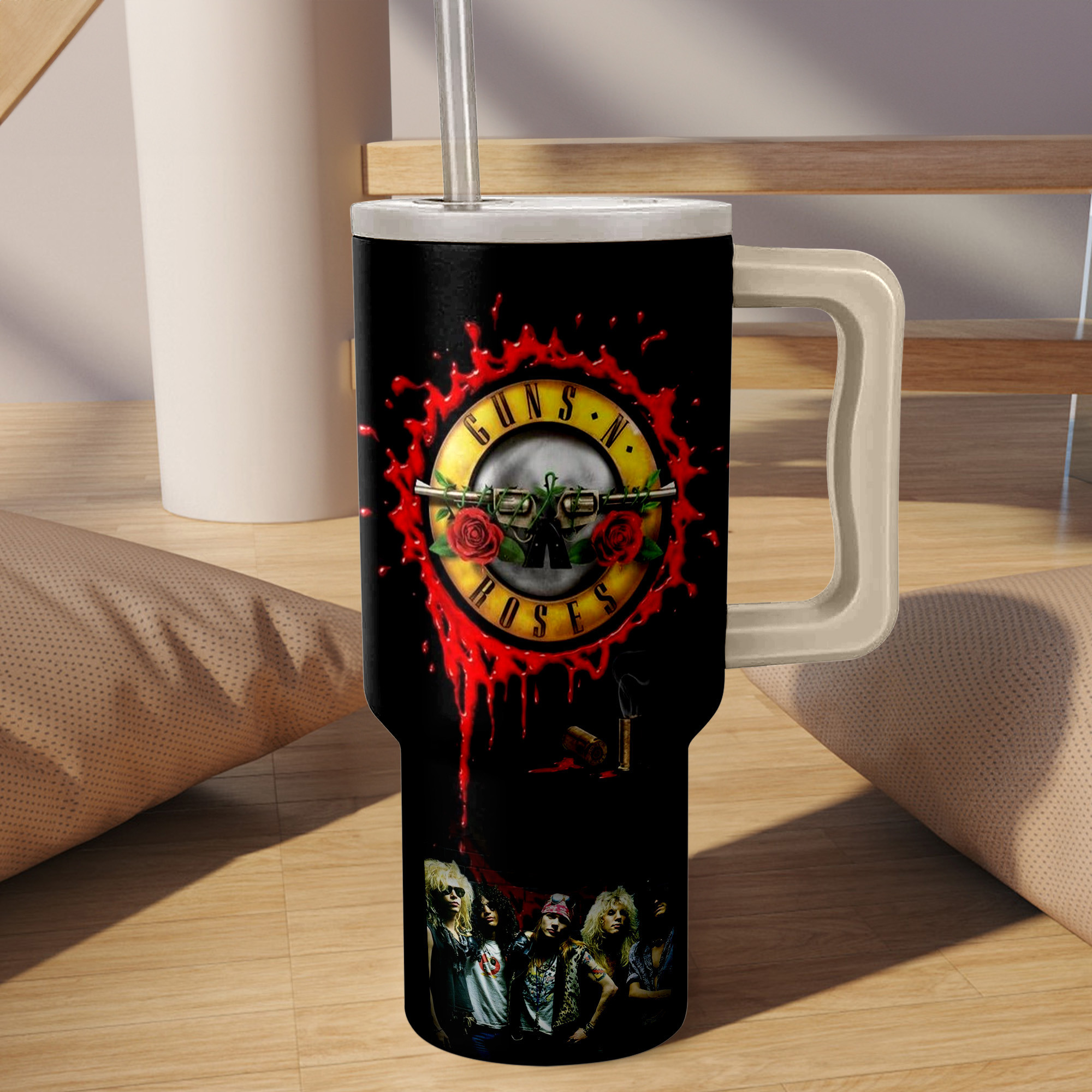 Guns N’ Roses Music Custom Stanley Cup 40 oz 30 oz Tumbler With HandleTVC2301154 - Image 3